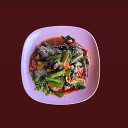 ตำเส้นเล็กหอยเชอรี่ปลาร้า