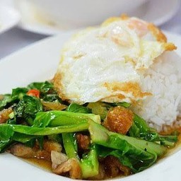 ข้าวราดผัดคะน้า