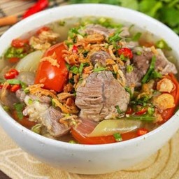 ซุปเนื้อกระดูกวัว+ฟรีข้าวสวยร้อนๆ