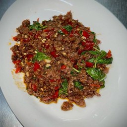 (กับข้าว)กะเพราเนื้อ