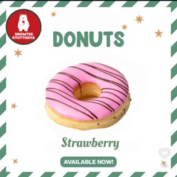 โดนัท รสสตรอเบอร์รี่ Strawberry Donuts