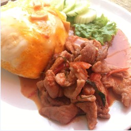 ข้าวไข่ข้น + พะแนง