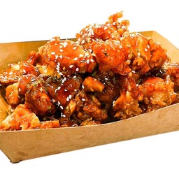 ไก่ไม่มีกระดูก ราดซอสโคตรเผ็ด