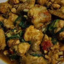ผัดเครื่องแกงไก่ไม่มีข้าว