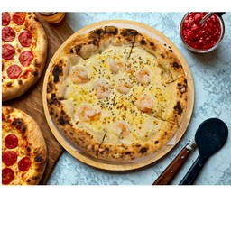 พิซซ่า นาโปลี Shrimp Scampi เสิร์ฟกับ Spicy Dip