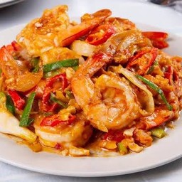 ผัดไข่เค็มกุ้ง