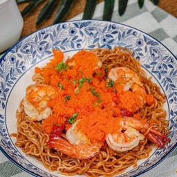 มาม่าซอสเกาหลี ท๊อปปิ้งกุ้ง+ไข่กุ้งล้นๆ