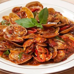 หอยลายผัดพริกเผา