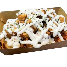 ไก่ไม่มีกระดูก ราดซอสครีมหัวหอม