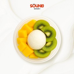Greek yoghurt (กรีกโยเกิร์ต + ผลไม้ 2 อย่าง)
