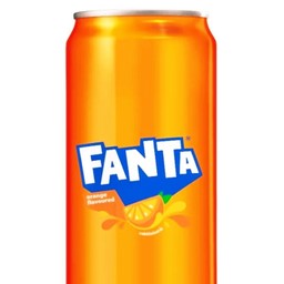 แฟนต้า กลิ่นส้ม กระป๋อง 325 ml + น้ำแข็ง 1 แก้ว