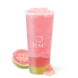 ชาฝรั่งสีชมพูปั่นใส่เนื้อองุ่น