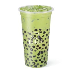 มัทฉะนมสดใส่ไข่มุกบราวน์ชูการ์ 4 ช็อต