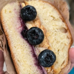 PB&J + scrambled egg ham