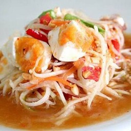 ส้มตำไทยไข่เค็ม