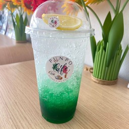 มะนาวมิ้นท์โซดา (Lemon Mint Soda) 22 Oz.