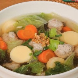 ซุปแกงจืดรวมมิตร+น้ำส้มครั่นสด