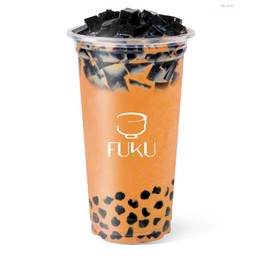 ดับเบิ้ลแบลคชาไทย (ชาไทยใส่ไข่มุกบราวน์ชูการ์+เฉาก๊วย)