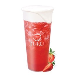 ชาสตรอว์เบอร์รีปั่น ใส่เนื้อองุ่นและครีมชีส