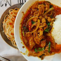 ผัดพริกเผา (ราดข้าว)