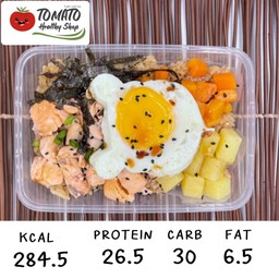 ข้าวคลุกปลาแซลม่อน