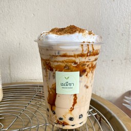 ชาไทยไข่มุกพ่นไฟ+นมฮอกไกโดไข่มุกพ่นไฟ แถมชานมไข่มุก