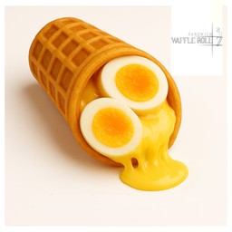 แซนวิชวาฟเฟิลโรลไส้ดับเบิ้ลเอ้ก