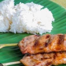 หมูปิ้งนมสดใหญ่2ไม้ข้าวเหนียว1ห่อ