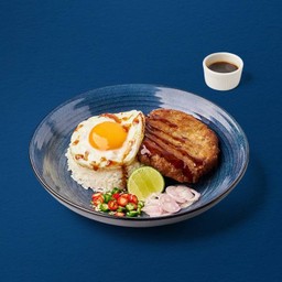 ข้าวหมูสับปลาเค็มไข่ดาว