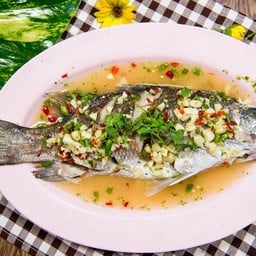 ปลากะพงนึ่งมะนาว