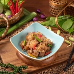 MB01-หมูสามชั้นผัดกะปิ (กับข้าว)