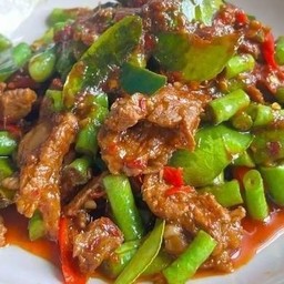 ข้าว+ผัดพริกแกงเนื้อ