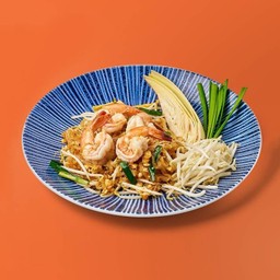 ผัดไทยกุ้งสด (เส้นจันท์ / วุ้นเส้น)
