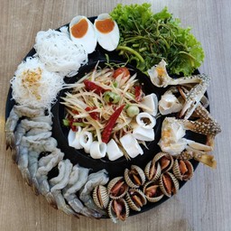 ตำปูปลาร้าทะเล(ถาด)