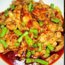 ข้าว+ผัดพริกแกงไก่