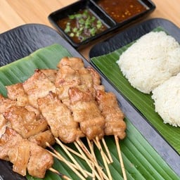 หมูปิ้งแทรกมันชุดใหญ่20ไม้แถม2