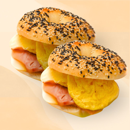 2x Ham Egg Cheese Bagel