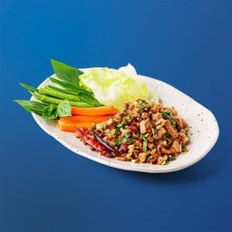 ลาบเป็ดย่างสีฟ้า