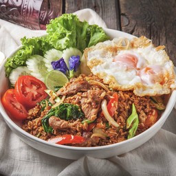 D62 ข้าวผัดรถไฟ+ไข่ดาว 1 ฟอง