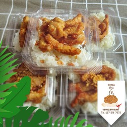 ข้าวเหนียวหมูทอด 5 รสชาติ