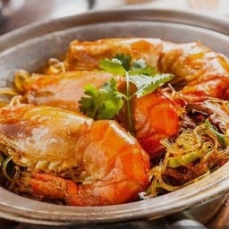 กุ้งอบวุ้นเส้น ข้าวไข่เจียว จิ้มจุ่ม&หมูกระทะ @โรจนะมาร์เก็ต By ร้านภัณฑิรา ร้านภัณฑิรา