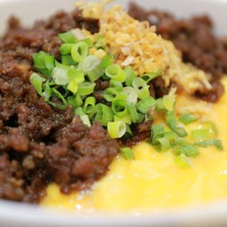 ข้าวไข่ข้น ไก่สับผัดซีอิ๊ว (อก ลอกหนัง)