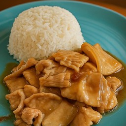 (เมนูใหม่)ข้าวหมูสไลด์กระเทียม