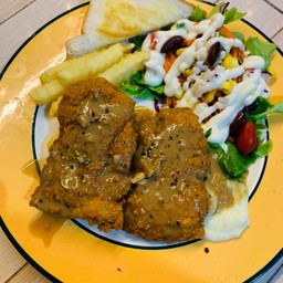 สเต็กไก่ทอดกรอบ