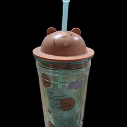 แก้วพร้อมหลอด วี แบร์ แบรส์ คอลเลคชั่น (กริซลี่)