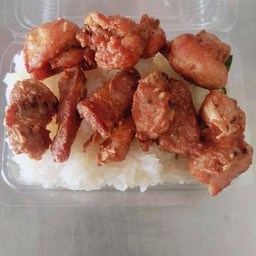 หมูทอด+ข้าวเหนียว