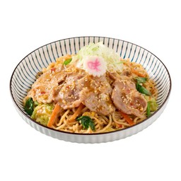 ราเมนสุกี้ผัดแห้งหมู