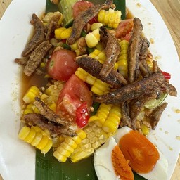ตำข้าวโพดปลากรอบ