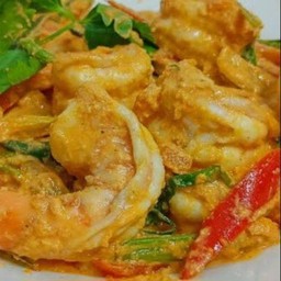 กุ้งผัดไข่เค็ม