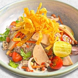 ยำวุ้นเส้นโบราณหมูสับหมูยอ